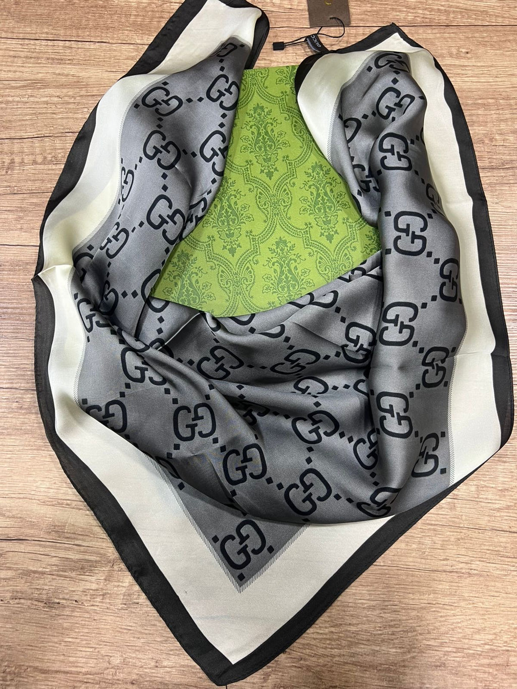 Gucci grey summer scarf 70cm square