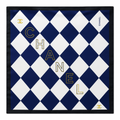 Channel navy summer scarf 70cm square