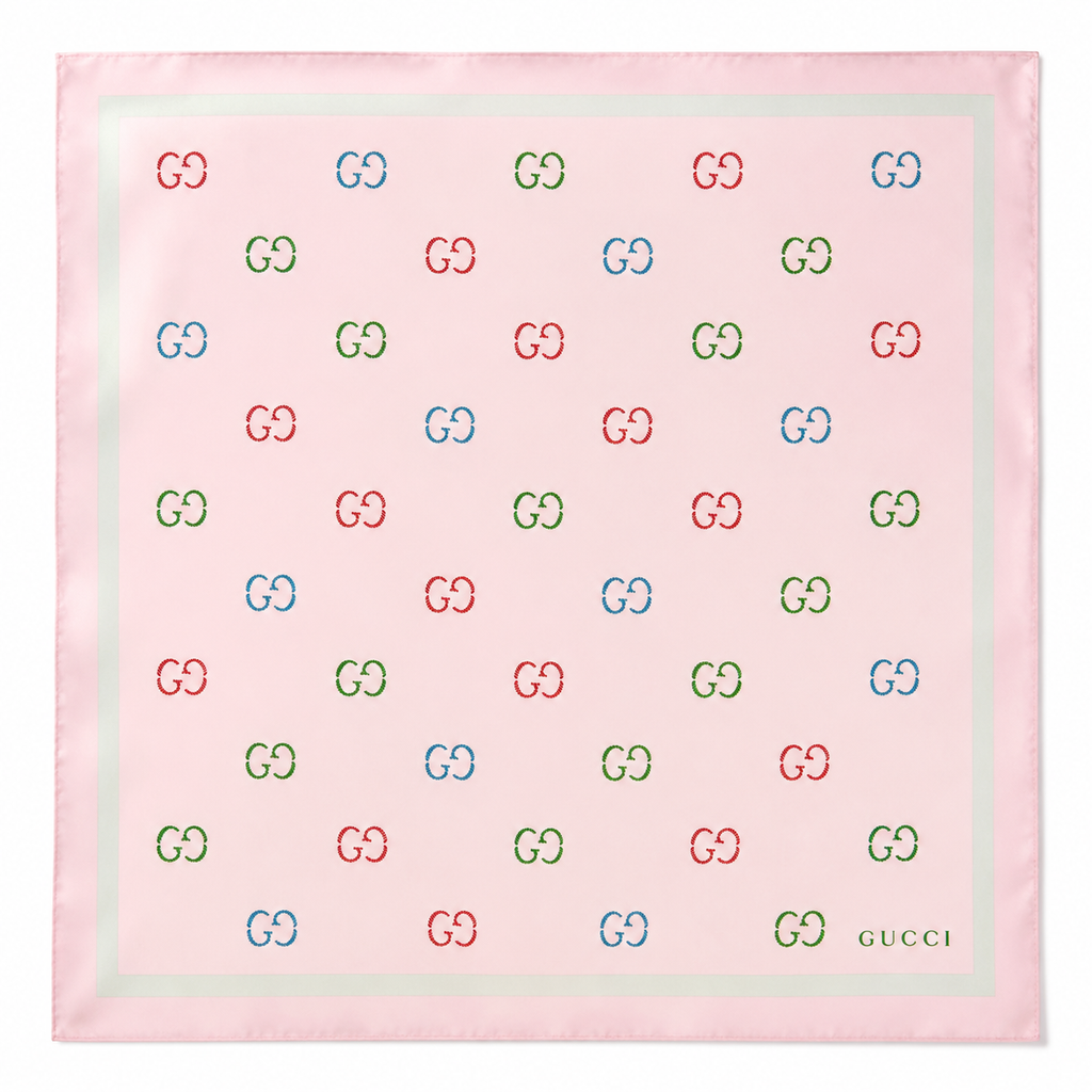 Gucci pink summer scarf 70cm square