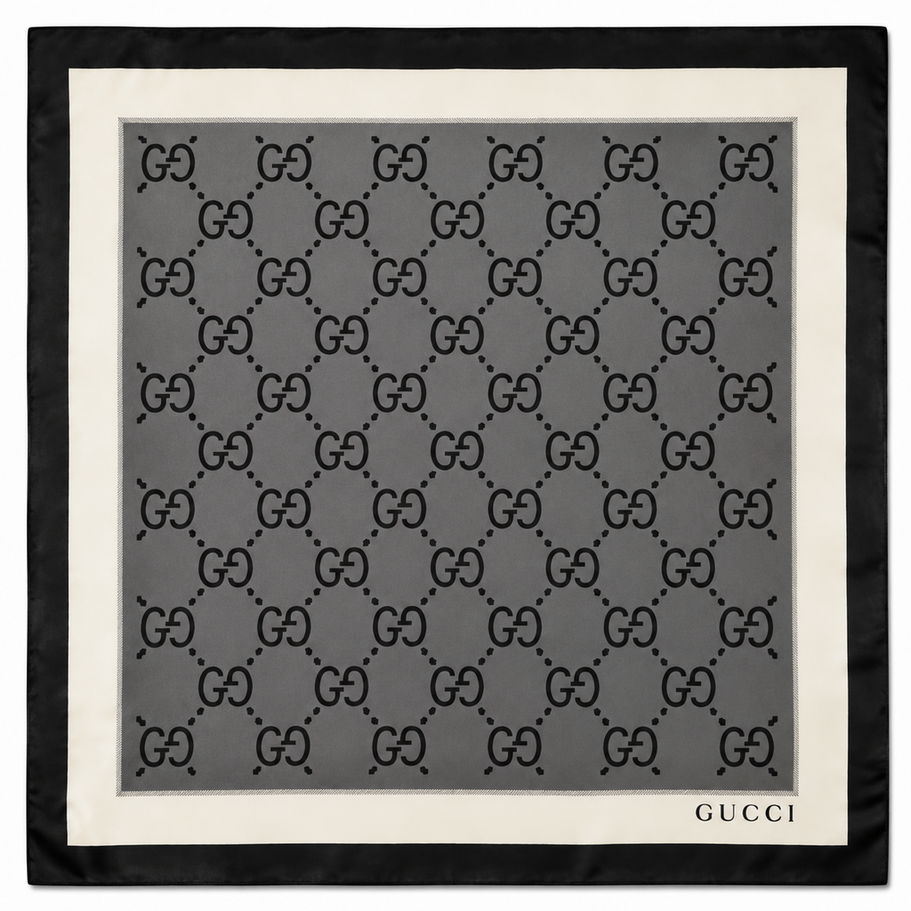 Gucci grey summer scarf 70cm square