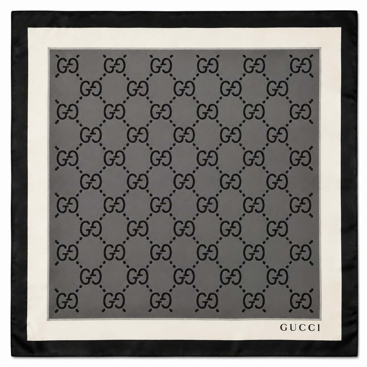 Gucci grey summer scarf 70cm square
