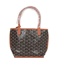 Goyard Goyardine brown Anjou Bag Palladium Hardware (copy a)