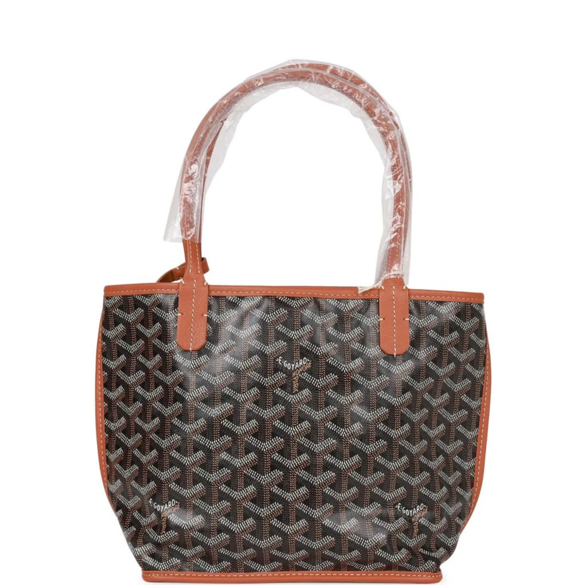 Goyard Goyardine brown Anjou Bag Palladium Hardware (copy a)