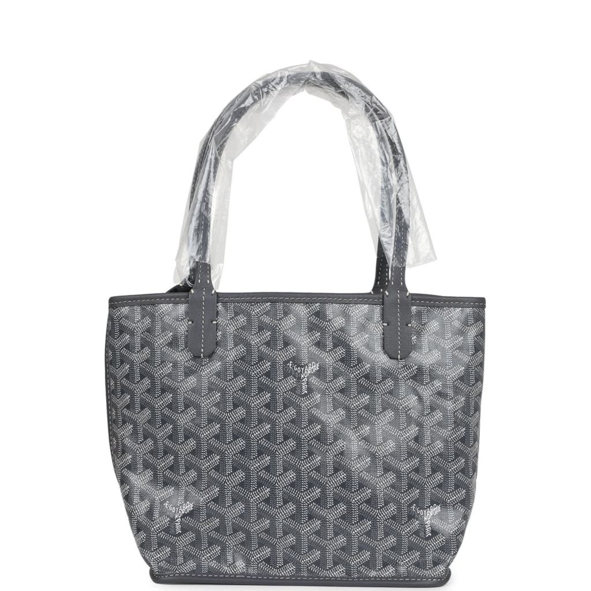 Goyard Goyardine grey Anjou Bag Palladium Hardware (copy a)