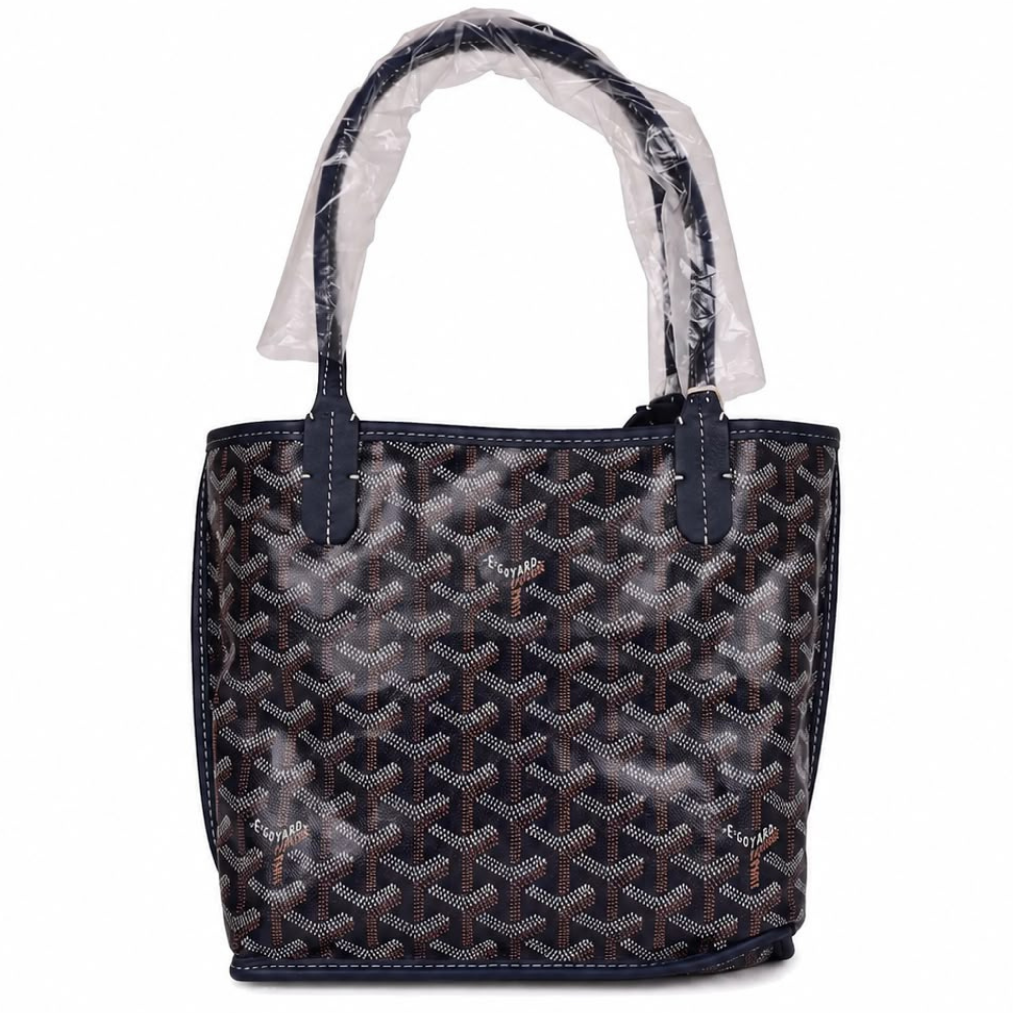 Goyard Goyardine navy Anjou Bag Palladium Hardware (copy a)