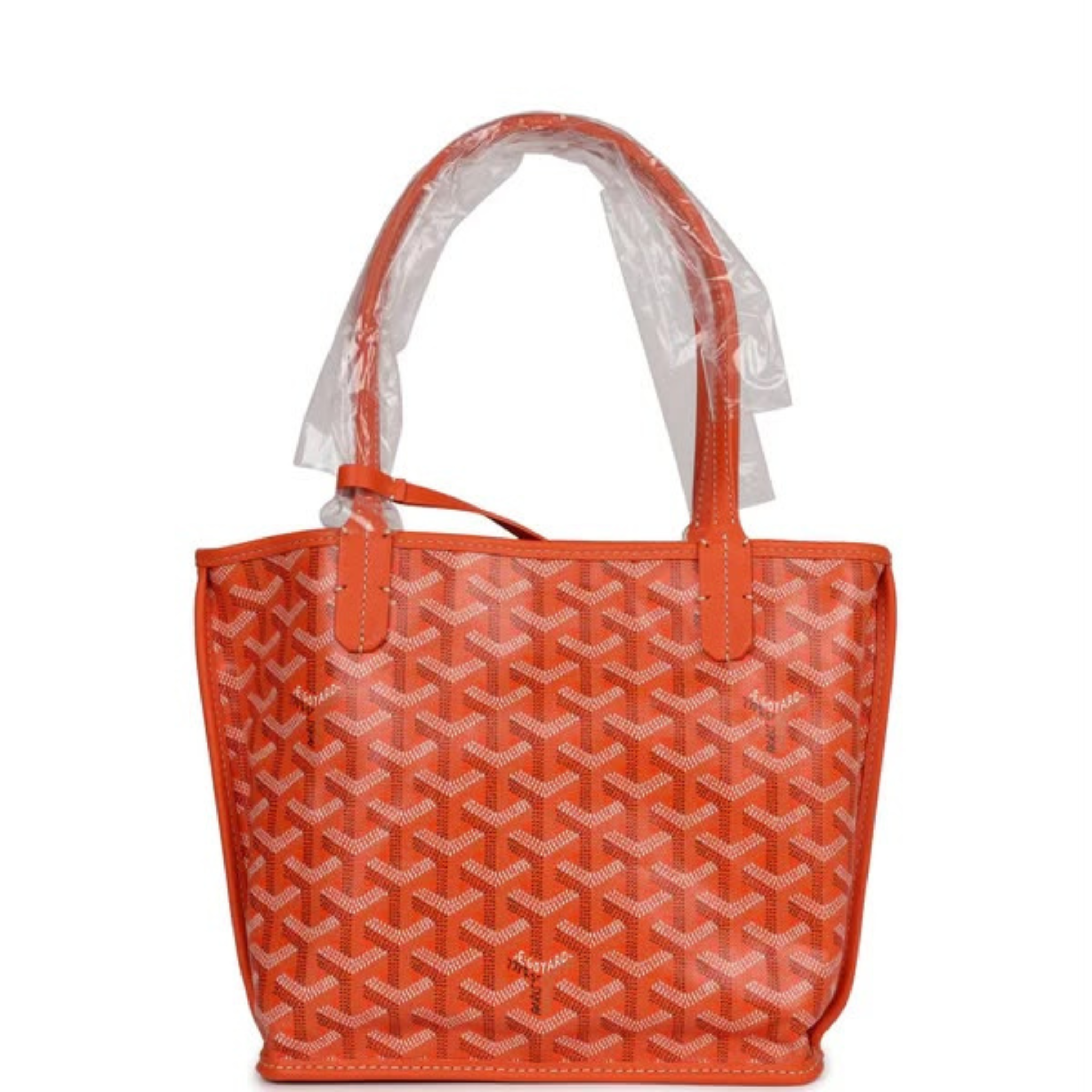 Goyard Goyardine orange Anjou Bag Palladium Hardware (copy a)
