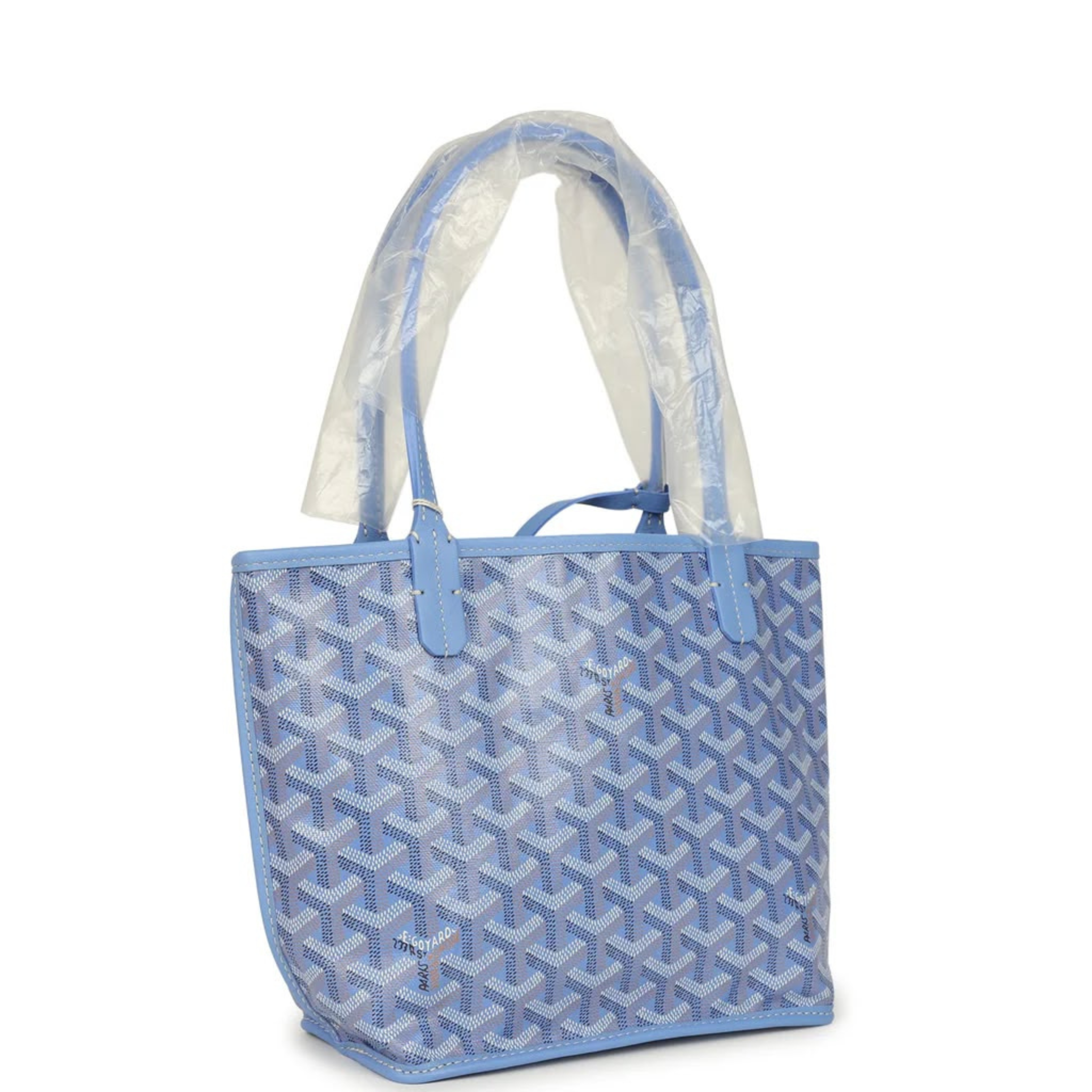 Goyard Goyardine baby blue Anjou Bag Palladium Hardware (copy a)