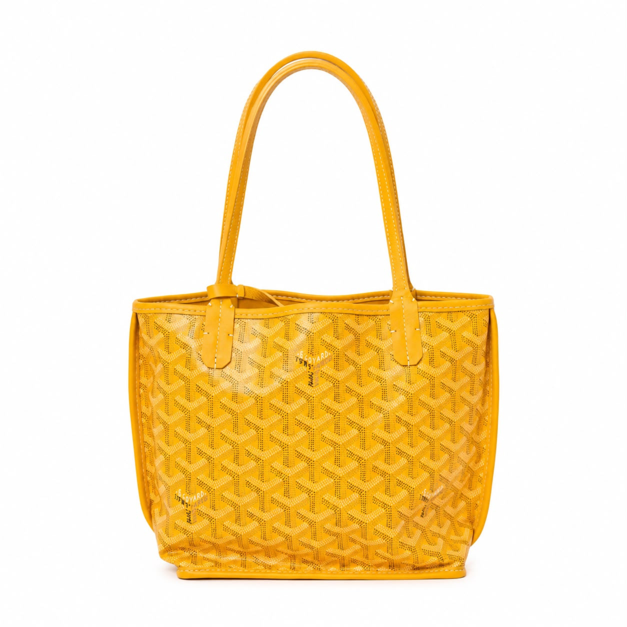 Goyard Goyardine yellow Anjou Bag Palladium Hardware (copy a)