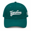 Teal Yankee black cap