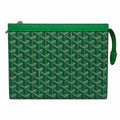 Goyard men green clutch