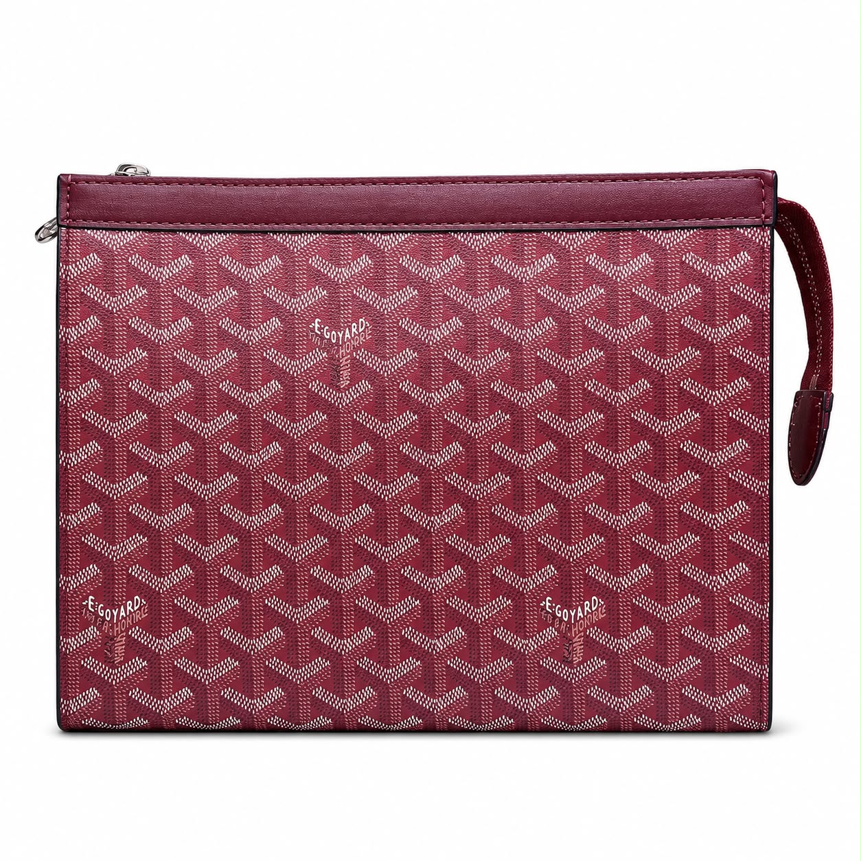 Goyard men burgundy clutch